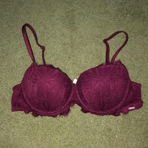 Victoria Secret maroon push up bra